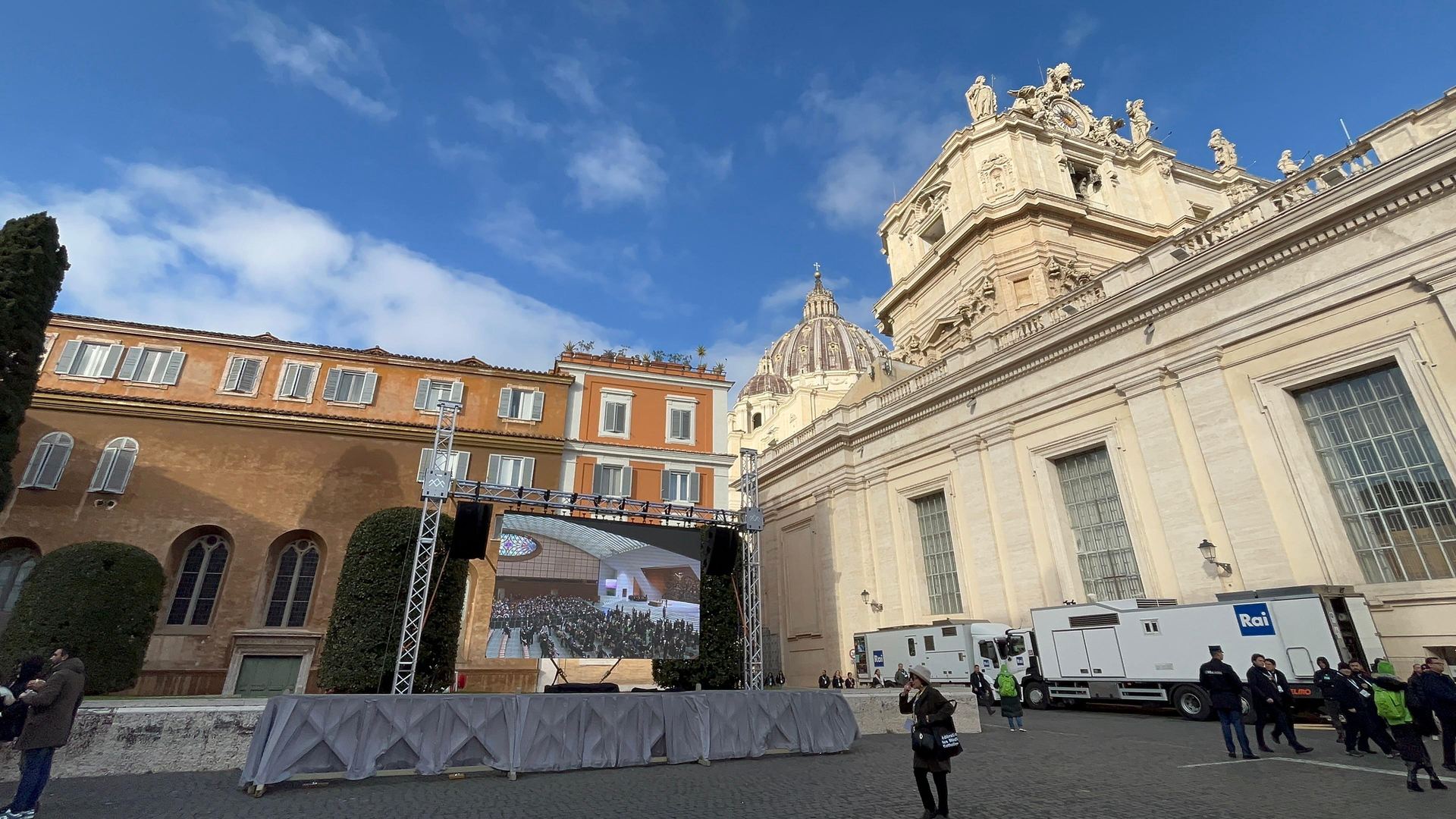 Allestimento Ledwall e Audio Esterno Paolo VI Vaticano