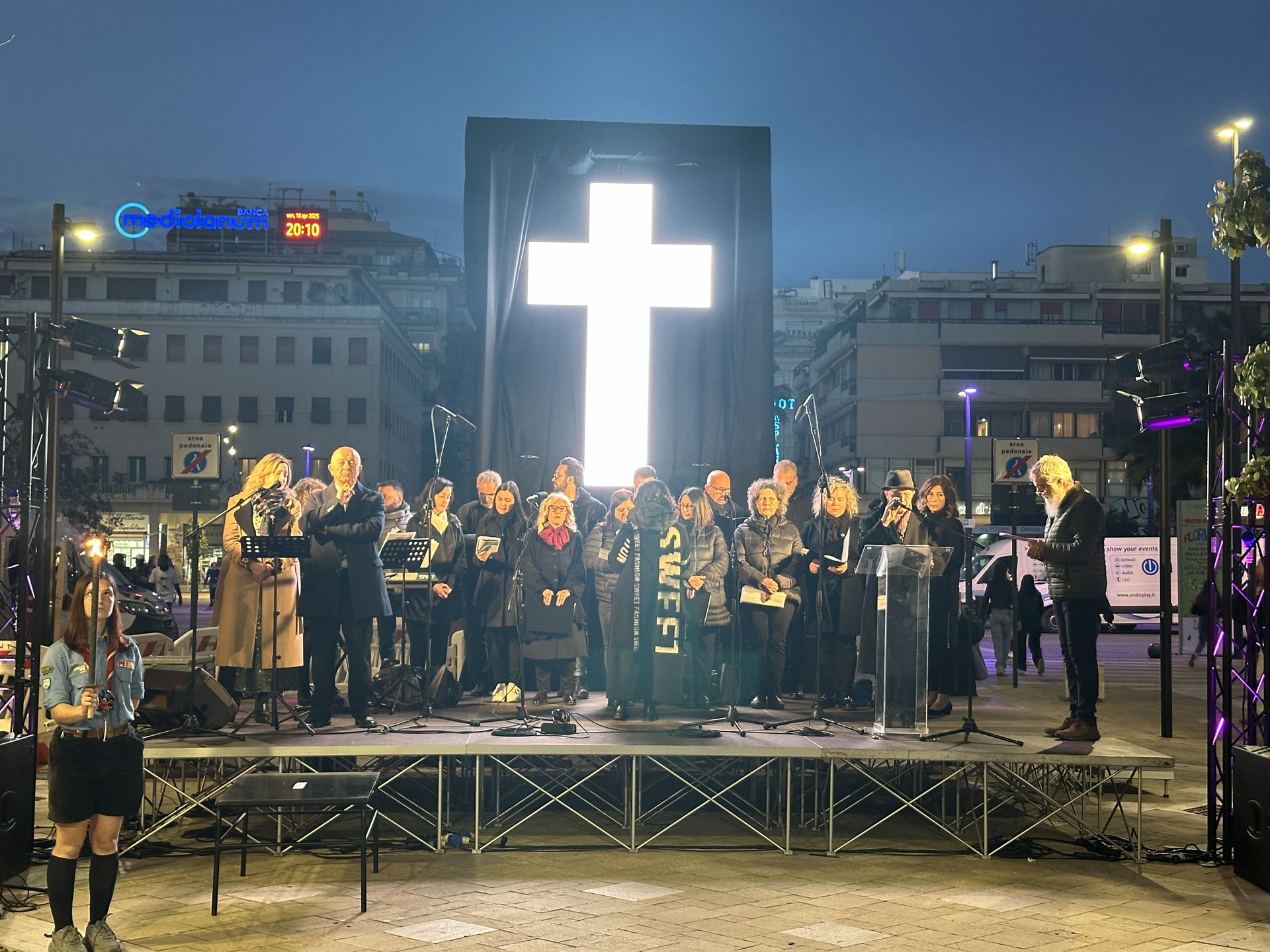 Palco Via Crucis Pescara 2025